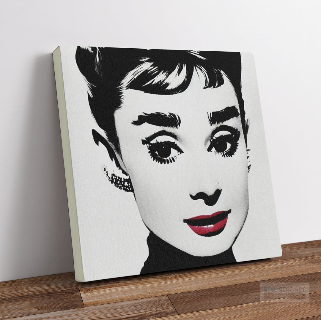 Audrey Hepburn Wall Art 100% Handmade Art Celebrities Model Art - showcase 1