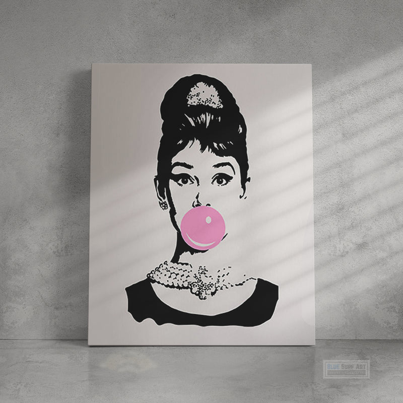 Audrey Hepburn Wall Art 100% Handmade Art Celebrities Model Art 5
