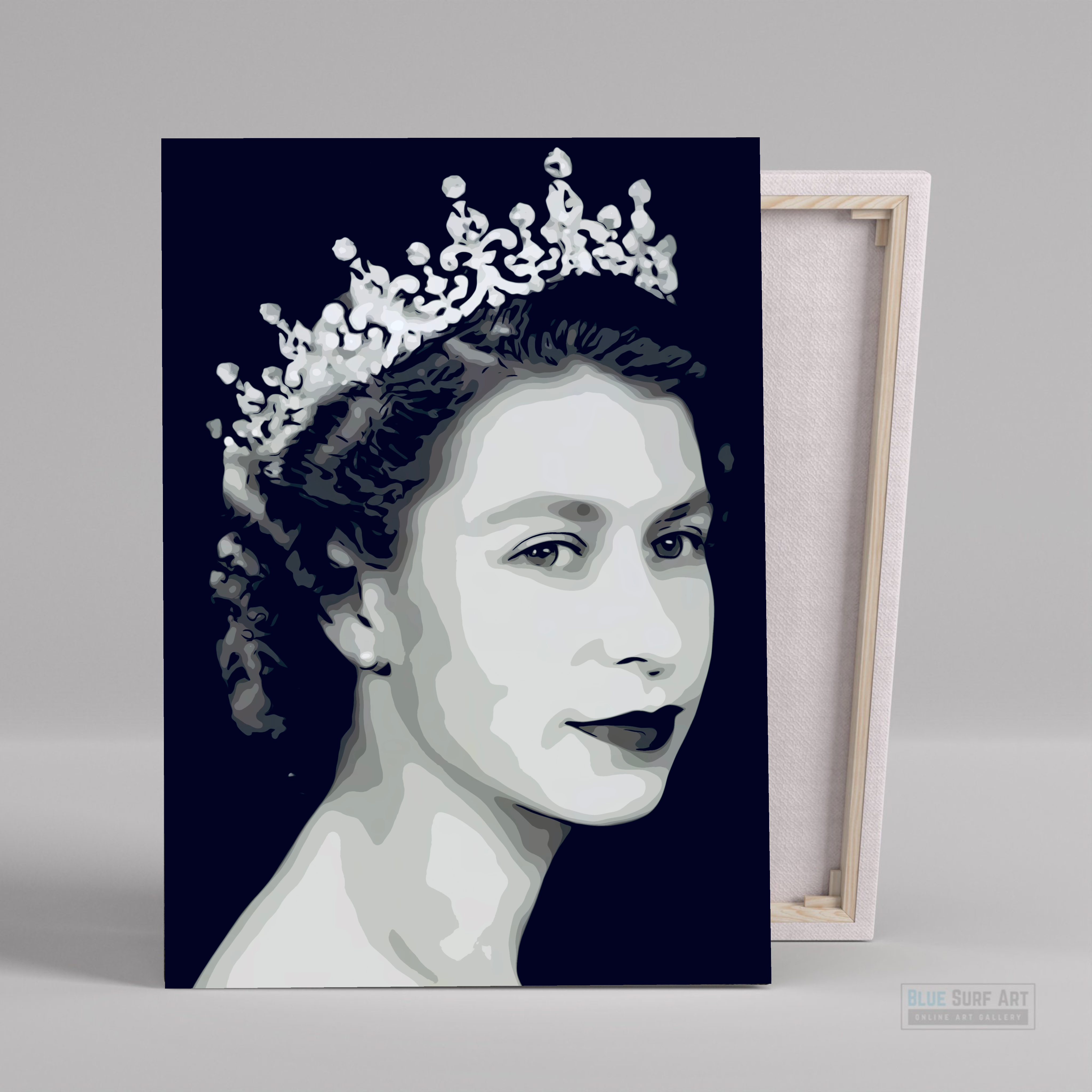Queen Elizabeth II Wall Art Queen Gift Art Painting 100% Handmade Art