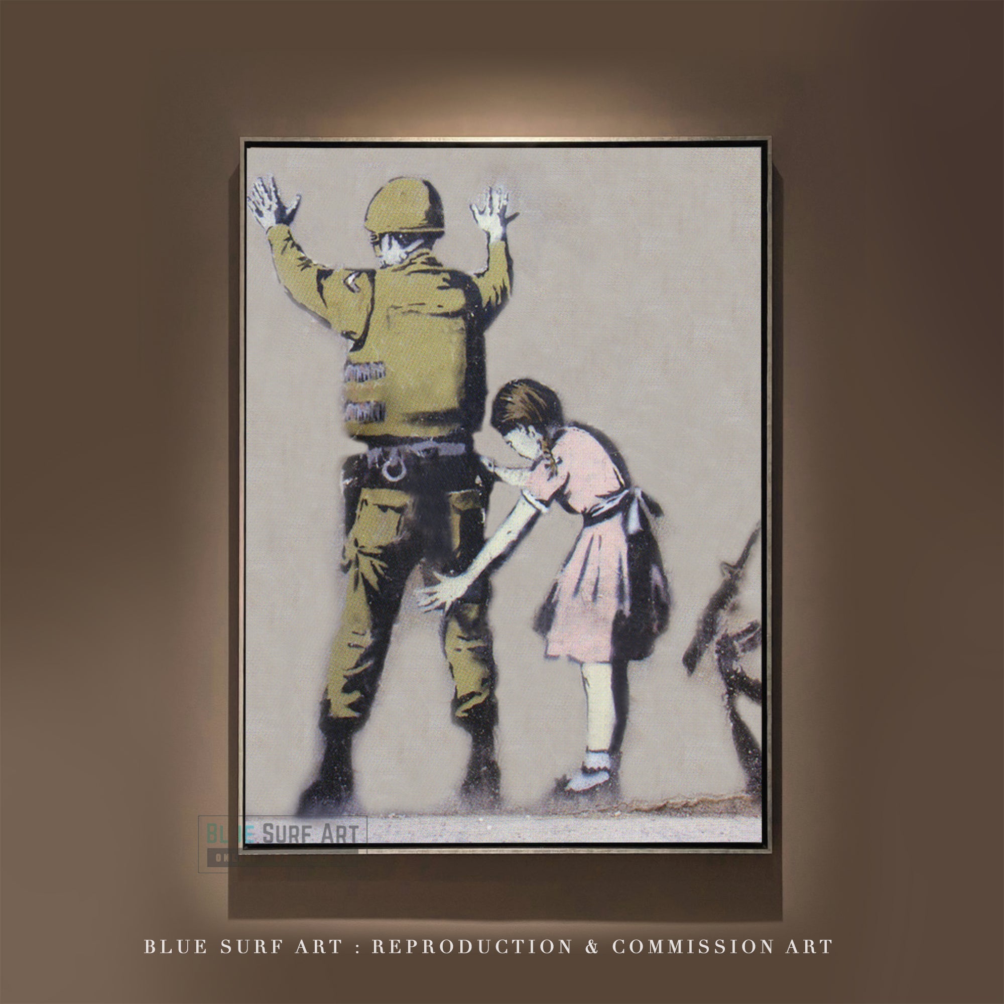 Banksy Army Frisk Wall Art, Banksy Art for Sale 100% Handmade  by Blue Surf Art - 8