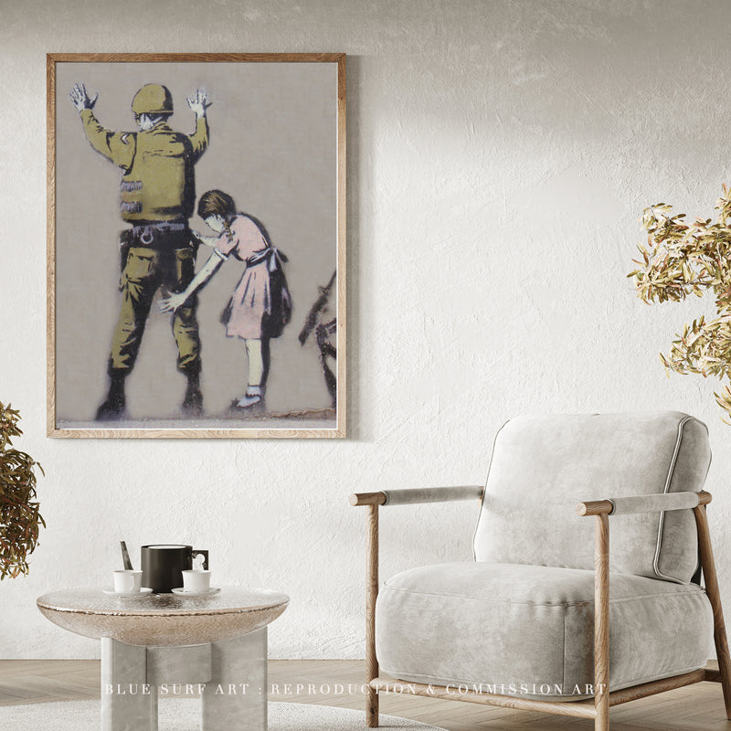 Banksy Army Frisk Wall Art, Banksy Art for Sale 100% Handmade  by Blue Surf Art - 9