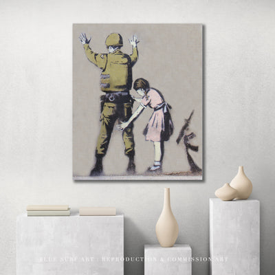 Banksy Army Frisk Wall Art, Banksy Art for Sale 100% Handmade  by Blue Surf Art - 10