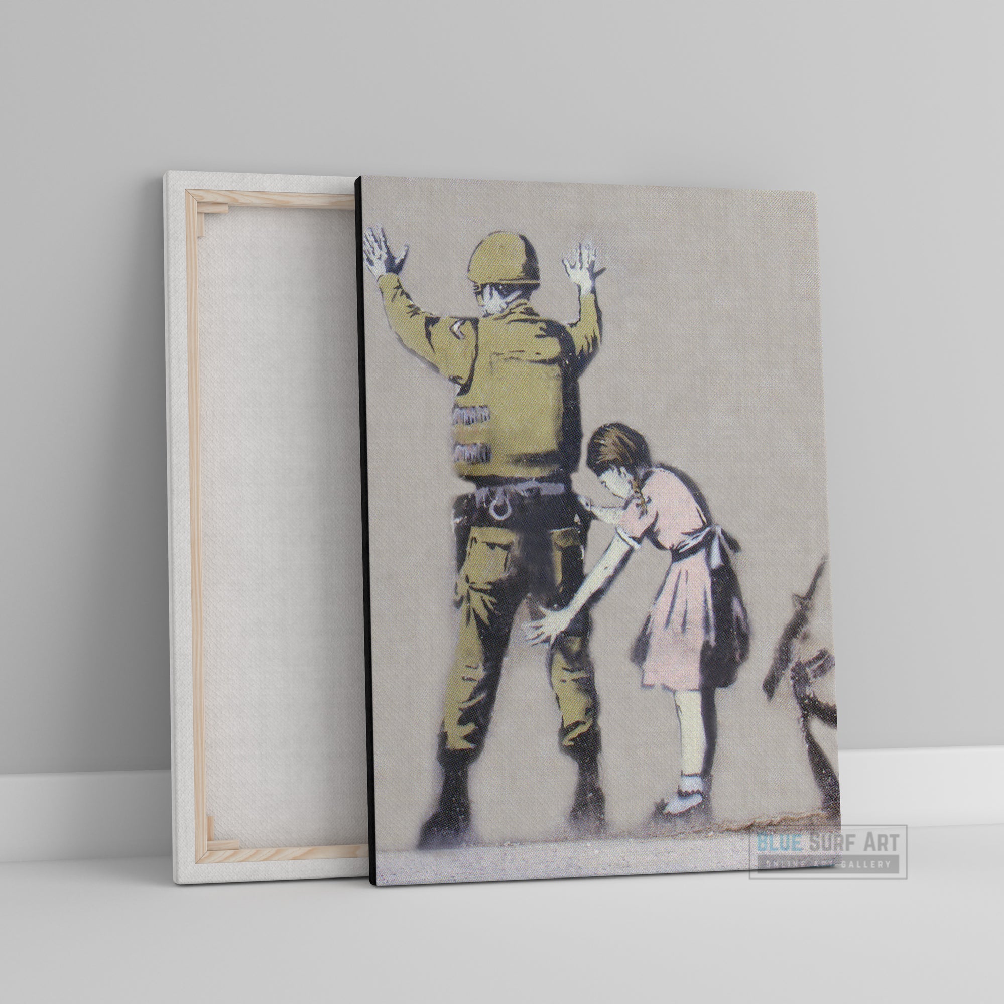 Banksy Army Frisk Wall Art, Banksy Art for Sale 100% Handmade  by Blue Surf Art -2