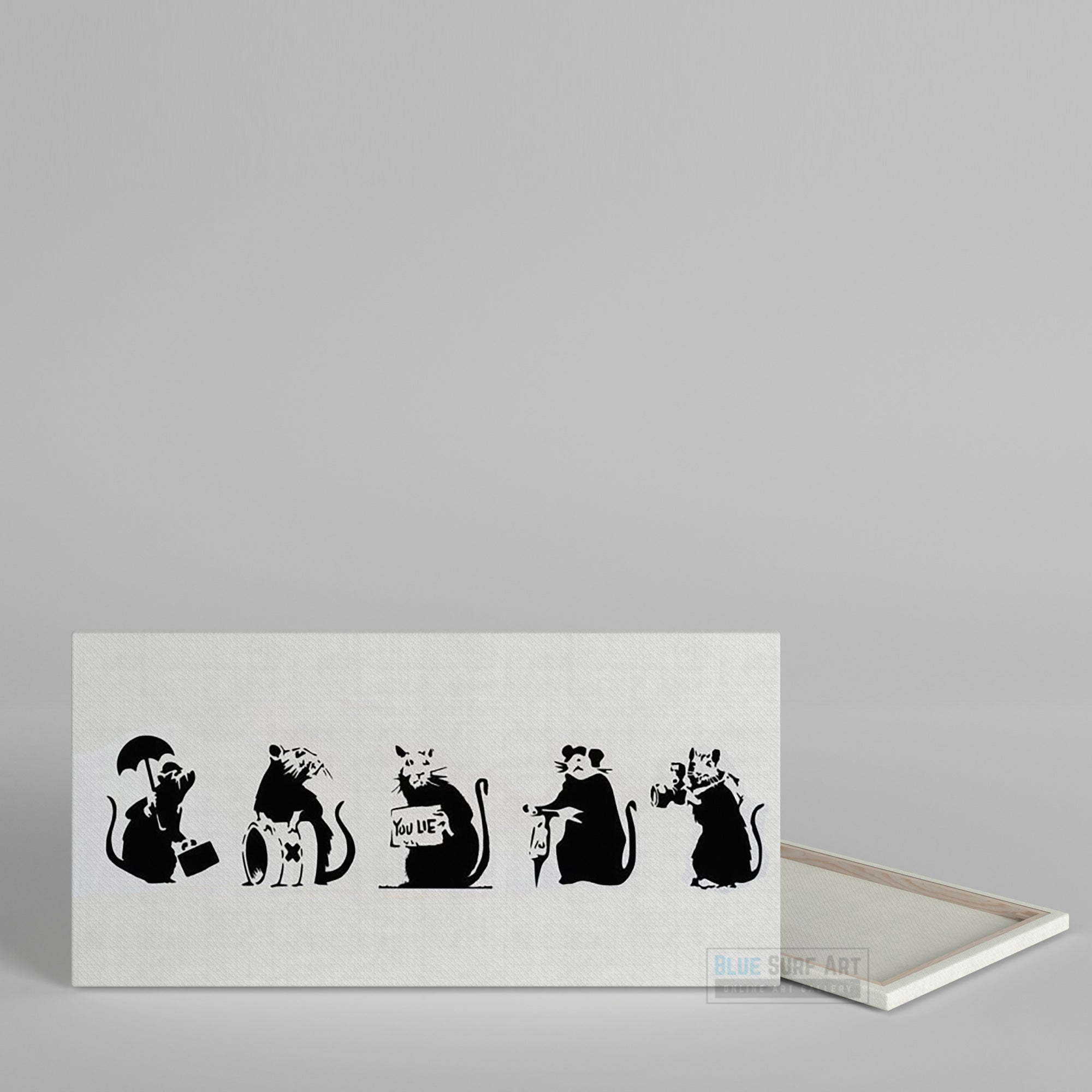 Banksy Five Mouse Animal Street Art Banksy Wall Art Original Handmade Art