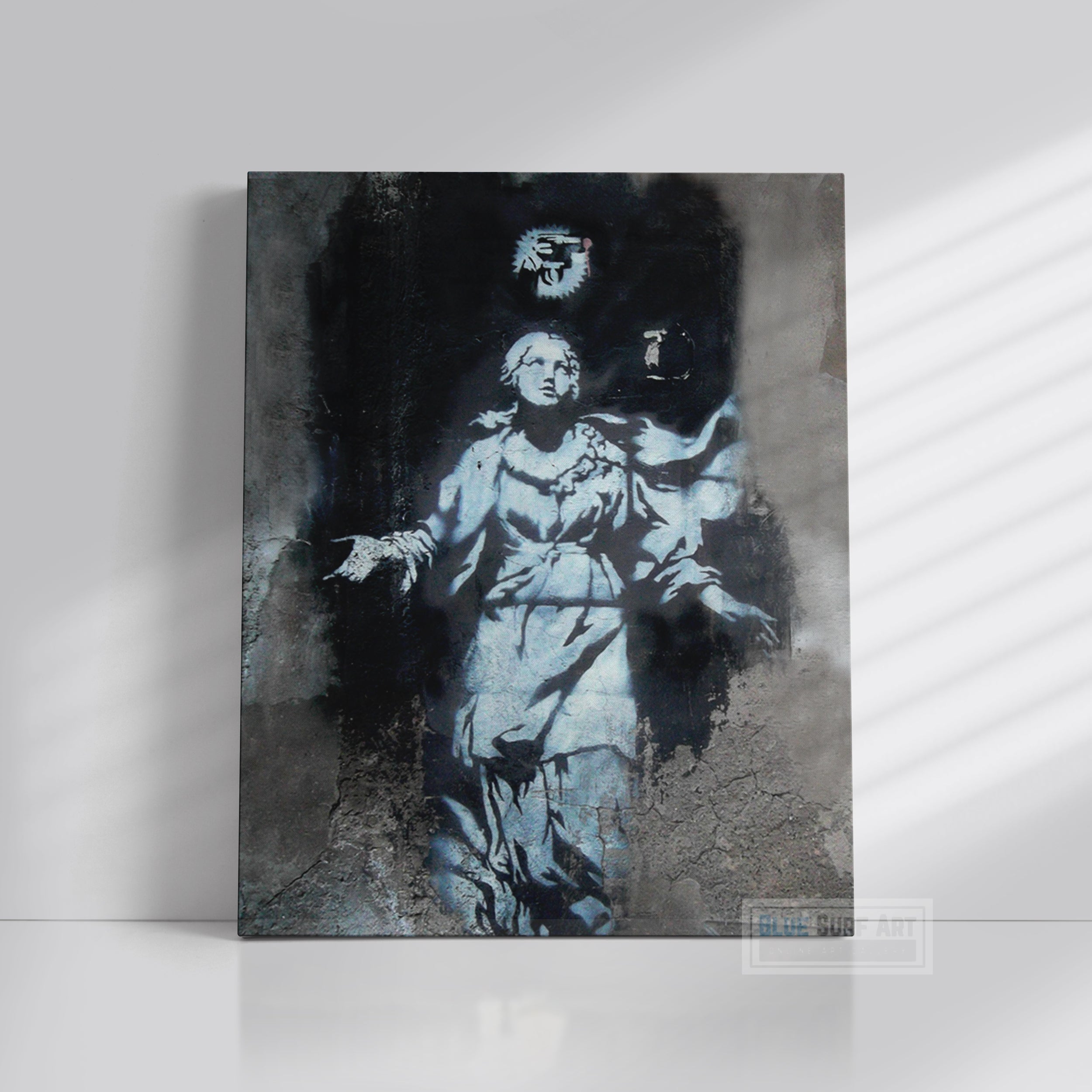 Banksy Flower Thrower Street Art Handmade Oil on Canvas 1