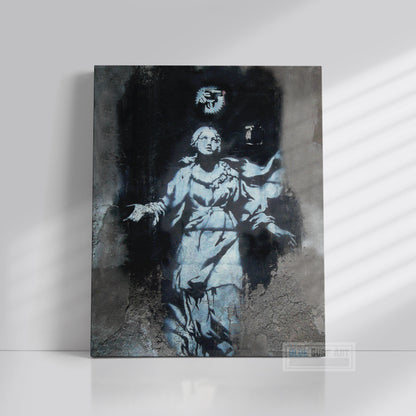 Banksy Flower Thrower Street Art Handmade Oil on Canvas 1