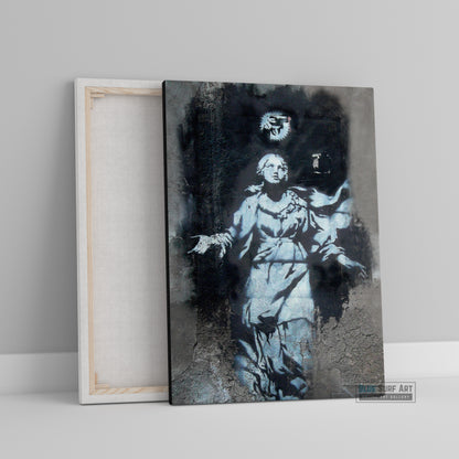 Banksy Flower Thrower Street Art Handmade Oil on Canvas 5