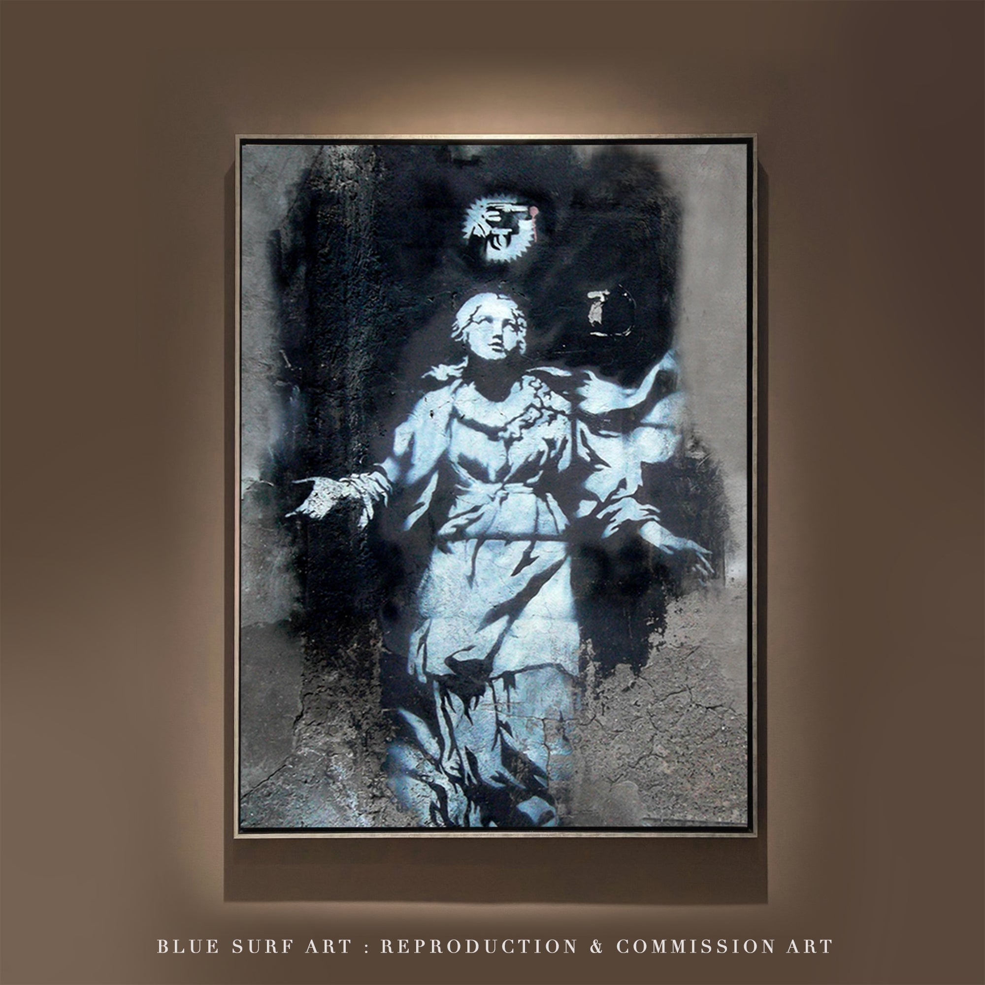 Banksy Flower Thrower Street Art Handmade Oil on Canvas 8