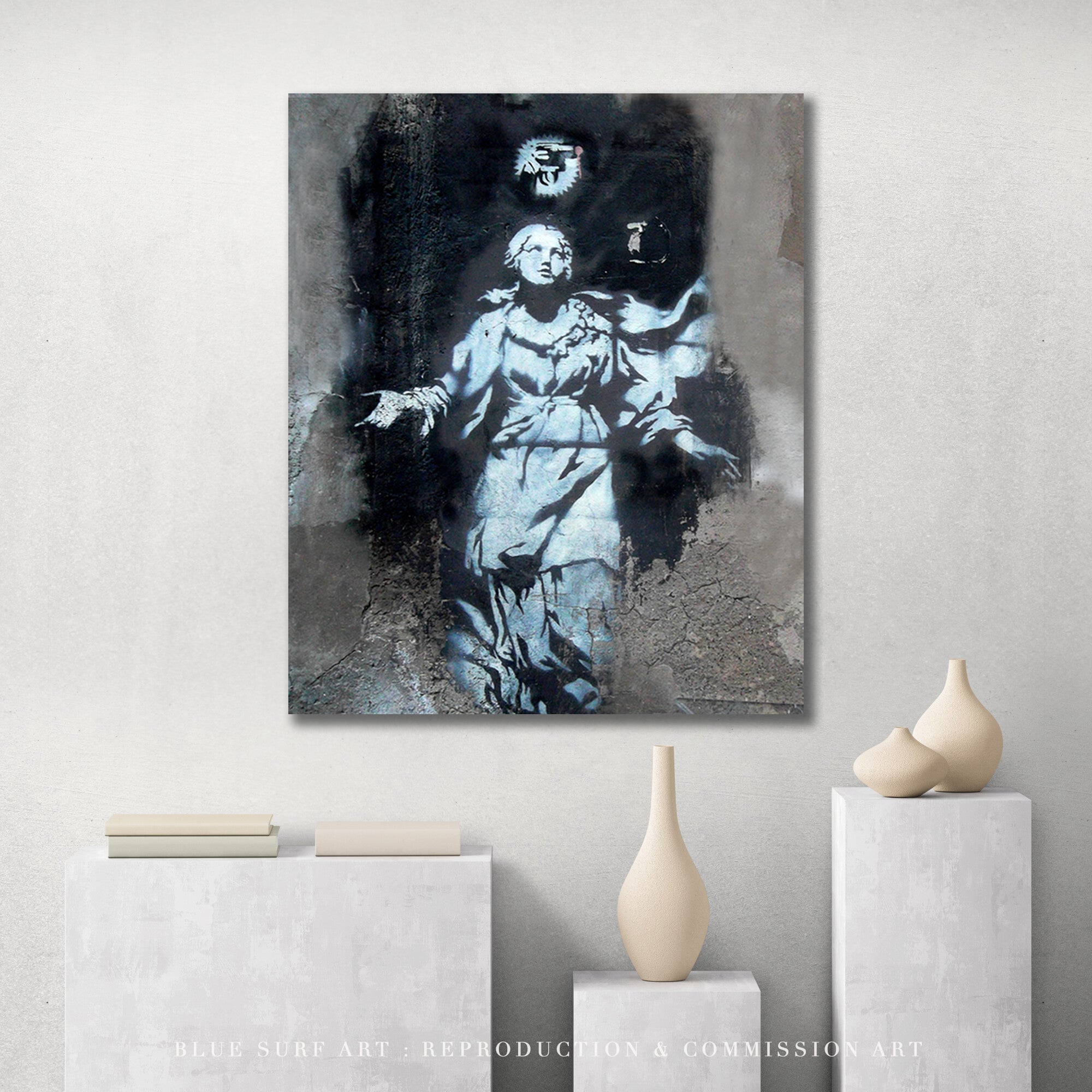 Banksy Flower Thrower Street Art Handmade Oil on Canvas 6