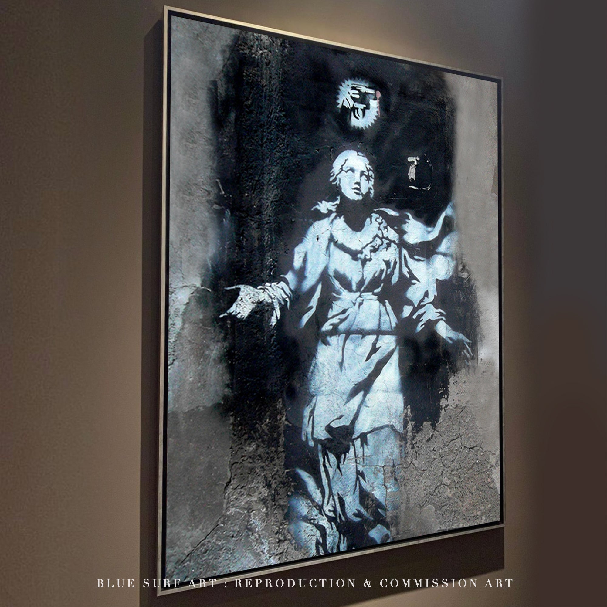 Banksy Flower Thrower Street Art Handmade Oil on Canvas 9