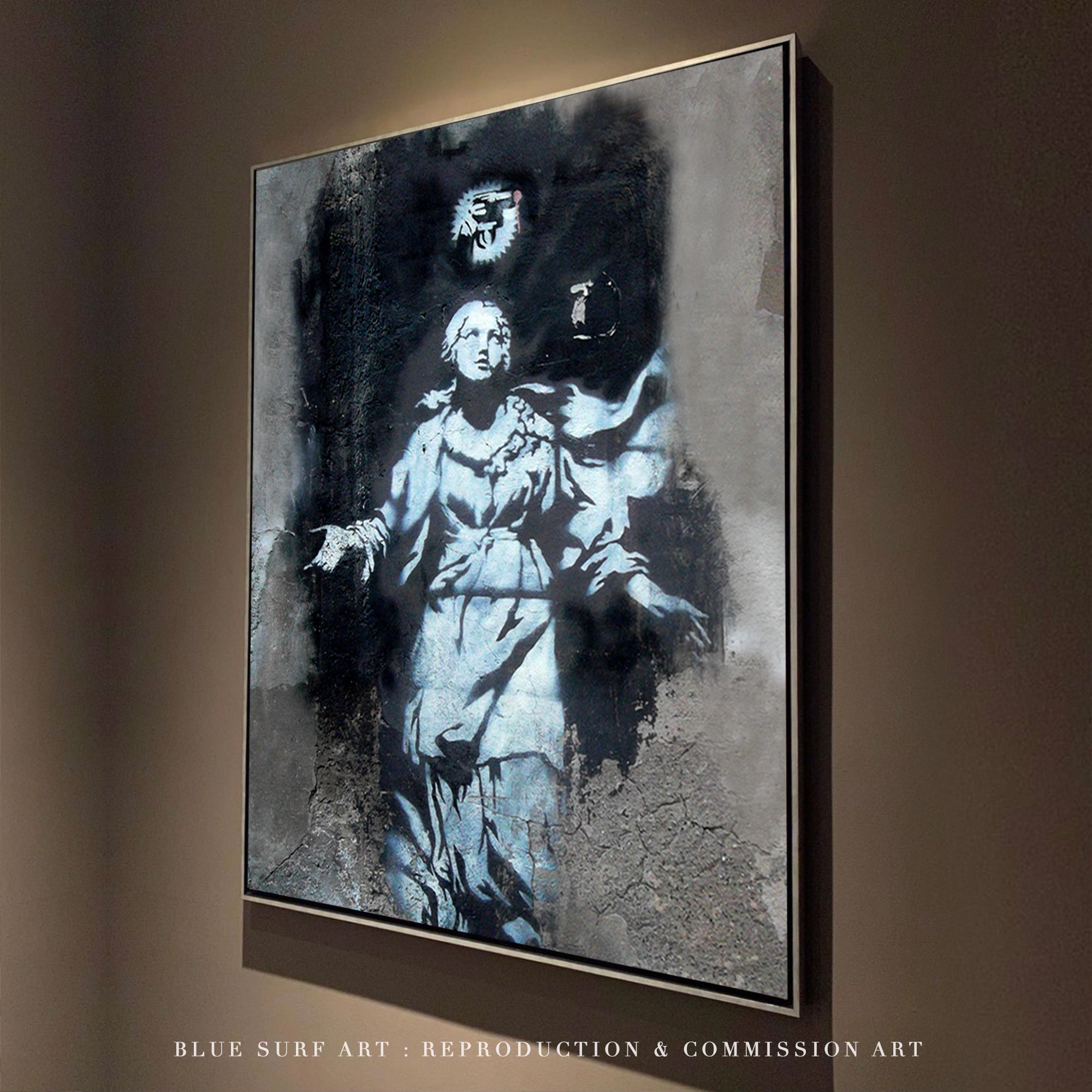 Banksy Flower Thrower Street Art Handmade Oil on Canvas 10