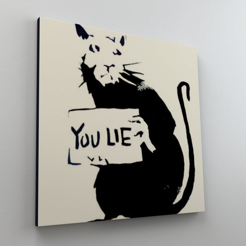 Banksy Rat You Lie Painting, Street wall art for sale