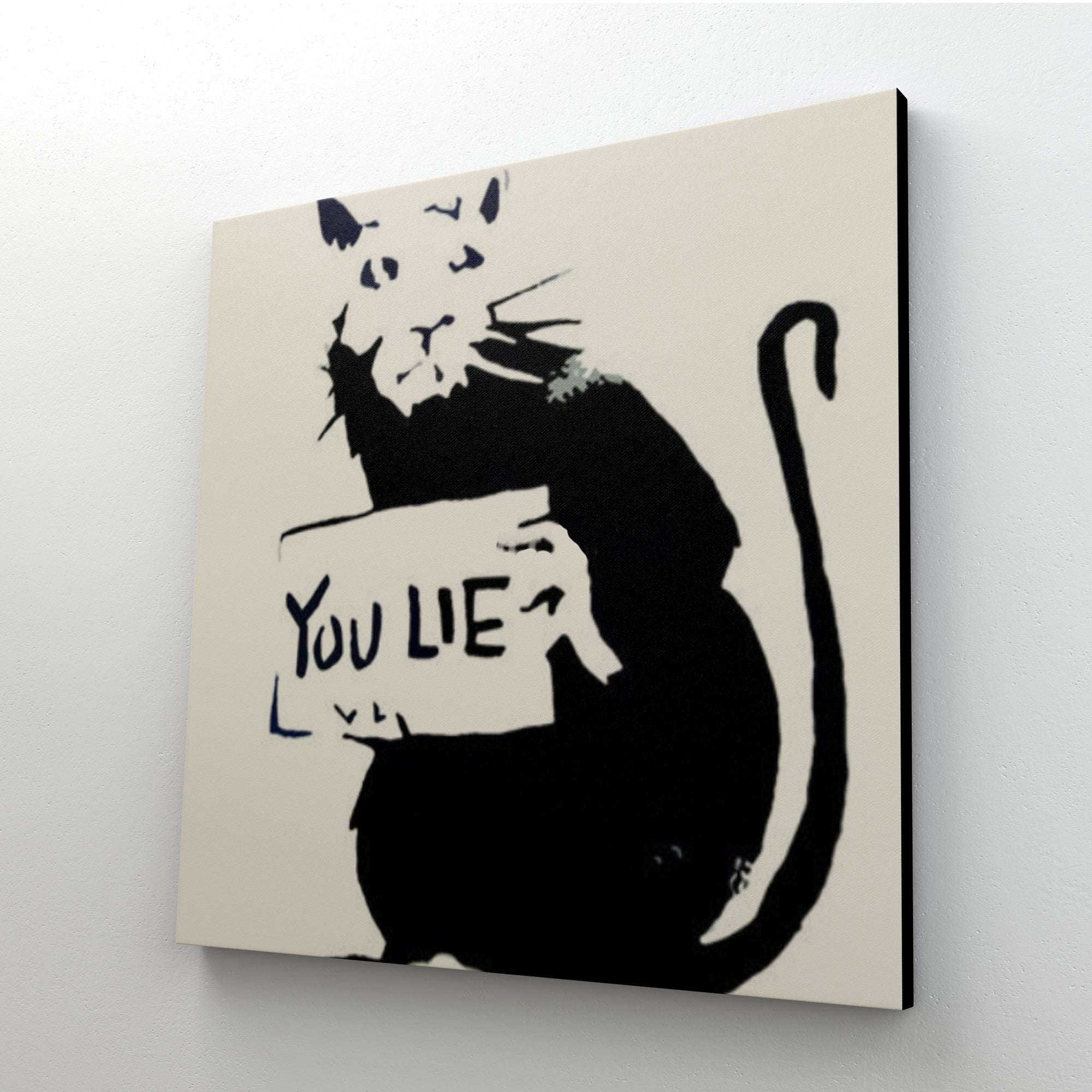 Banksy Rat You Lie Street Wall Art Painting Original Handmade Art