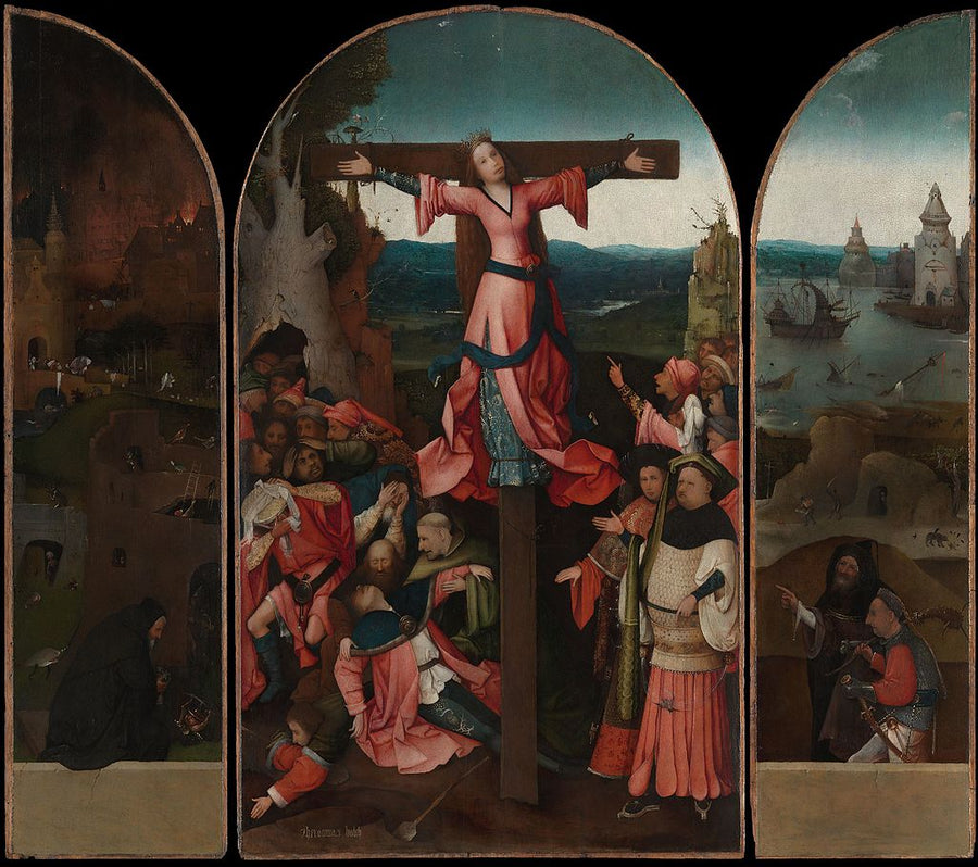 The Crucifixion of St Julia by Hieronymus Bosch I Blue Surf Art