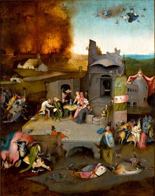 Temptation of Saint Anthony by Hieronymus Bosch I Blue Surf Art