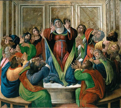The Descent of the Holy Ghost by Sandro Botticelli I Blue Surf Art