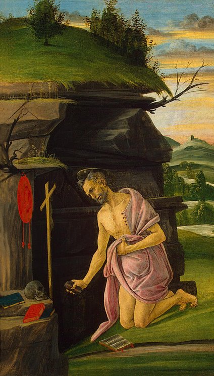 St Jerome by Sandro Botticelli I Blue Surf Art