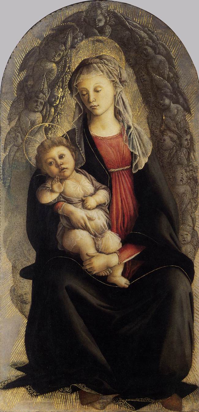 Madonna in Glory with Seraphim by Sandro Botticelli I Blue Surf Art