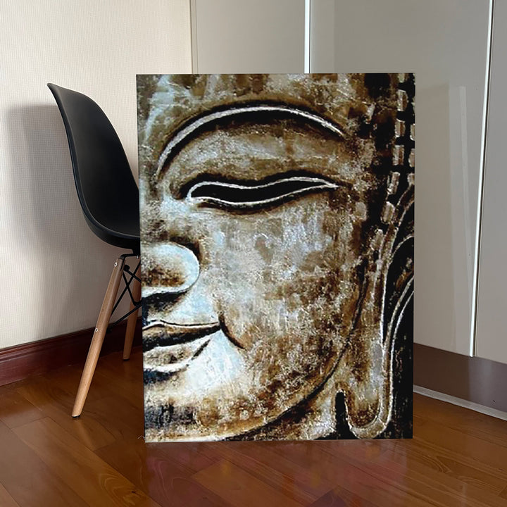 Buddha Portrait Oil Painting on Canvas Extra Texture