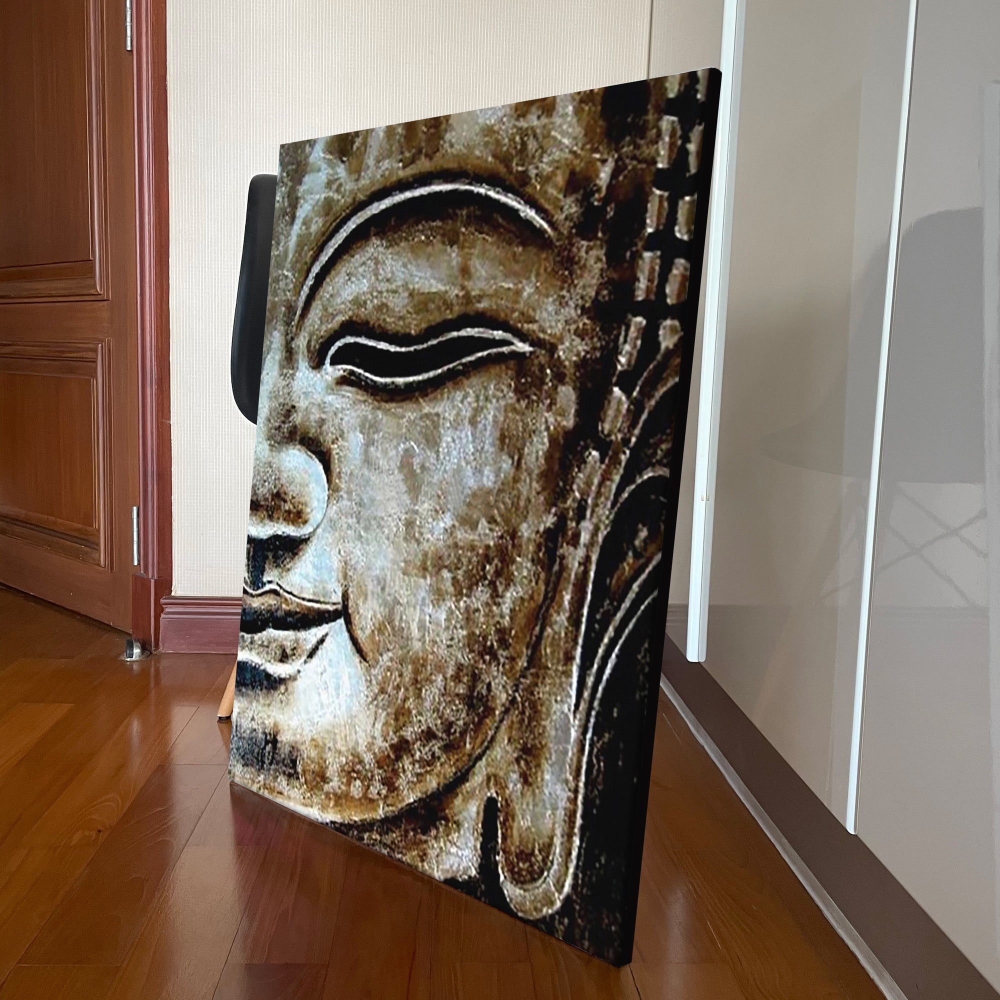 Buddha Portrait Oil Painting on Canvas Extra Texture
