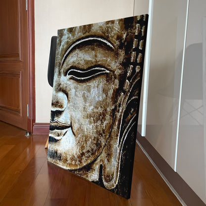 Buddha Portrait Oil Painting on Canvas Extra Texture