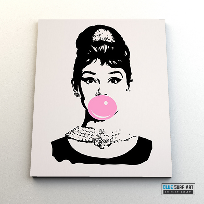 Audrey Hepburn Wall Art 100% Handmade Art Celebrities Model Art 3