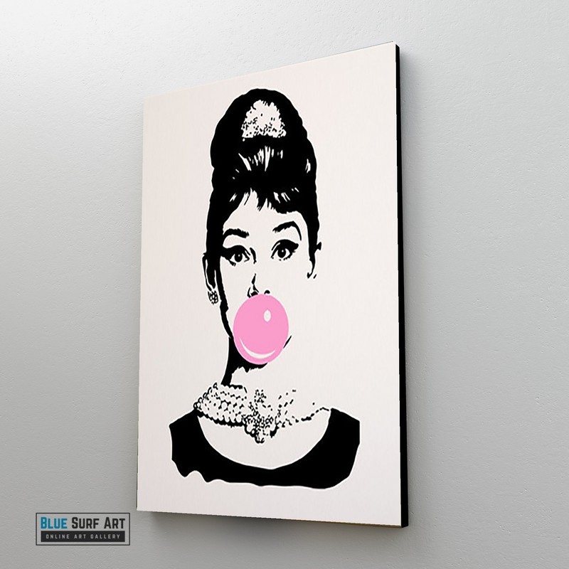 Audrey Hepburn Wall Art 100% Handmade Art Celebrities Model Art 4