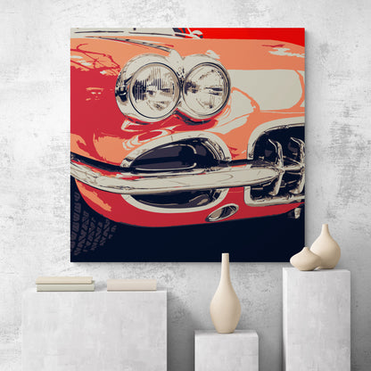 Classic Vintage Car Wall Art I Handmade Pop Art Painting - 5