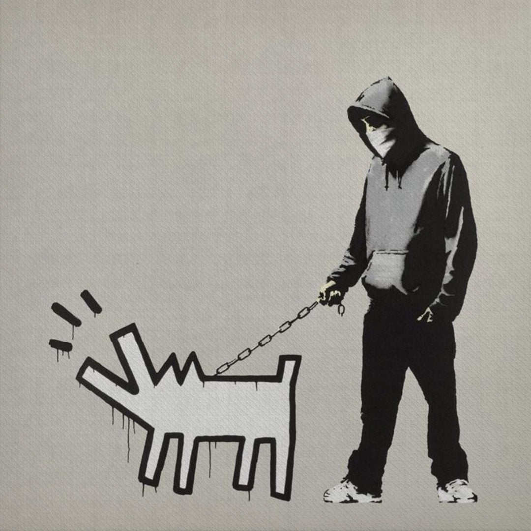 Banksy Choose Your Weapon (Queue Jumping Grey), 2010