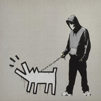 Banksy Choose Your Weapon (Queue Jumping Grey), 2010