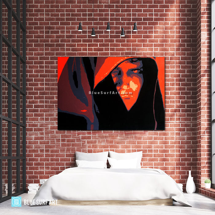 Dark Side - Anakin Skywalker Oil Painting on Canvas by Blue Surf Art - Bed Room Showcase