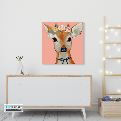 Pretty Deer Canvas Art Painting, Animal Pop Art, Room Decor, Wall Art - 5 - showcase
