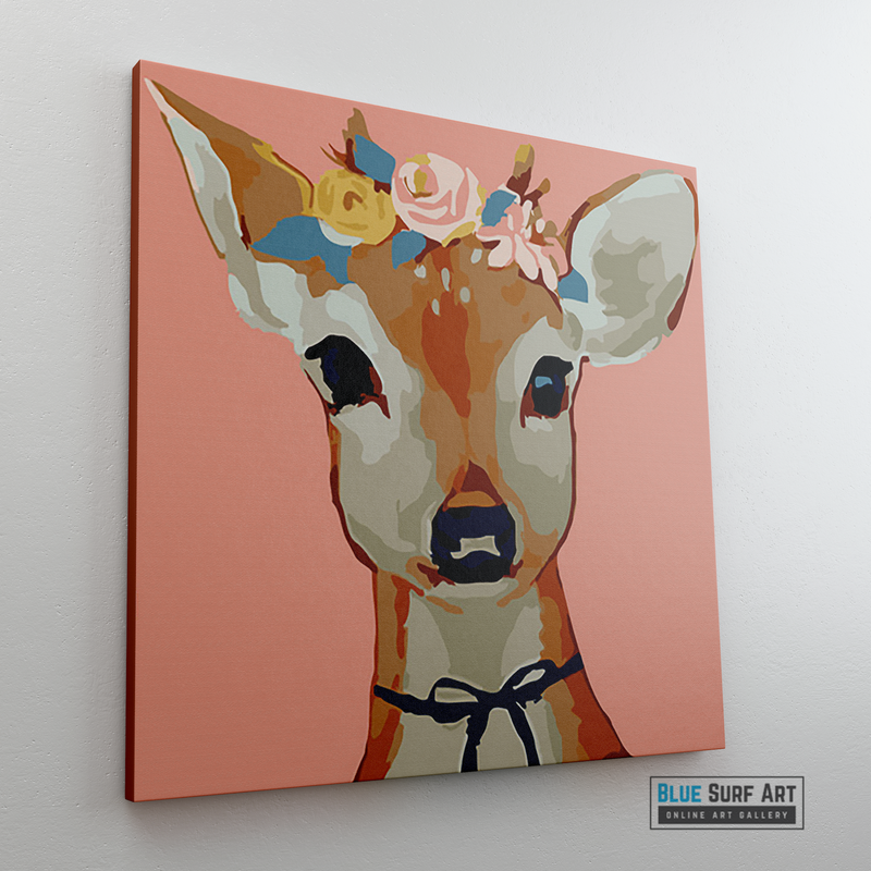 Pretty Deer Canvas Art Painting, Animal Pop Art, Room Decor, Wall Art - 3