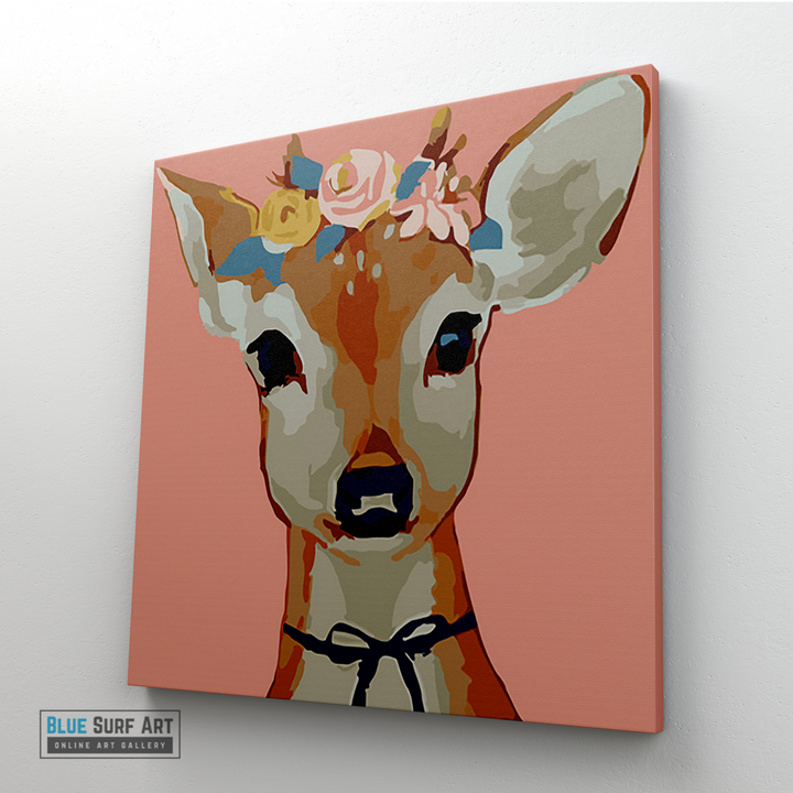 Pretty Deer Canvas Art Painting, Animal Pop Art, Room Decor, Wall Art - 4