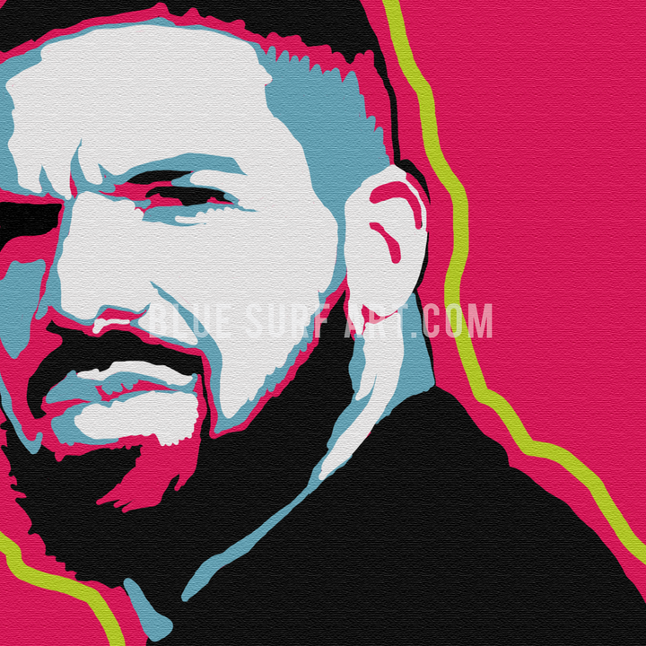 Drake Canvas Art Painting, Rapper Wall Art Oil Painting - Close up