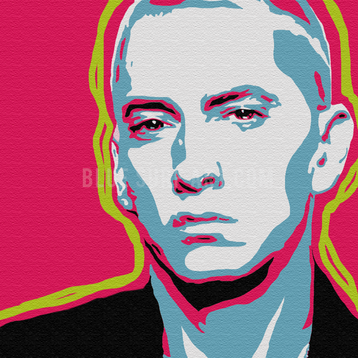 Eminem Canvas Art Painting - close up