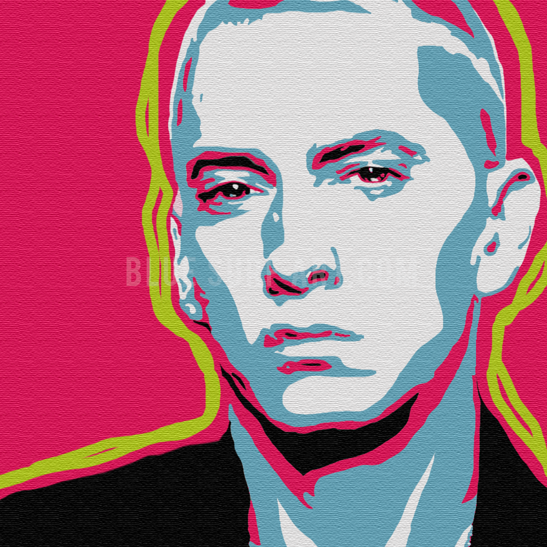 Hand Painted Rapper Character Eminem Art