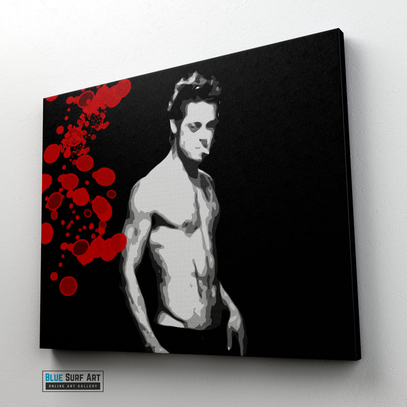 Fight Club Tyler Original Oil Painting on Canvas by Blue Surf Art  4