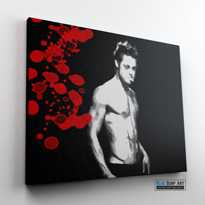 Fight Club Tyler Original Oil Painting on Canvas by Blue Surf Art  5