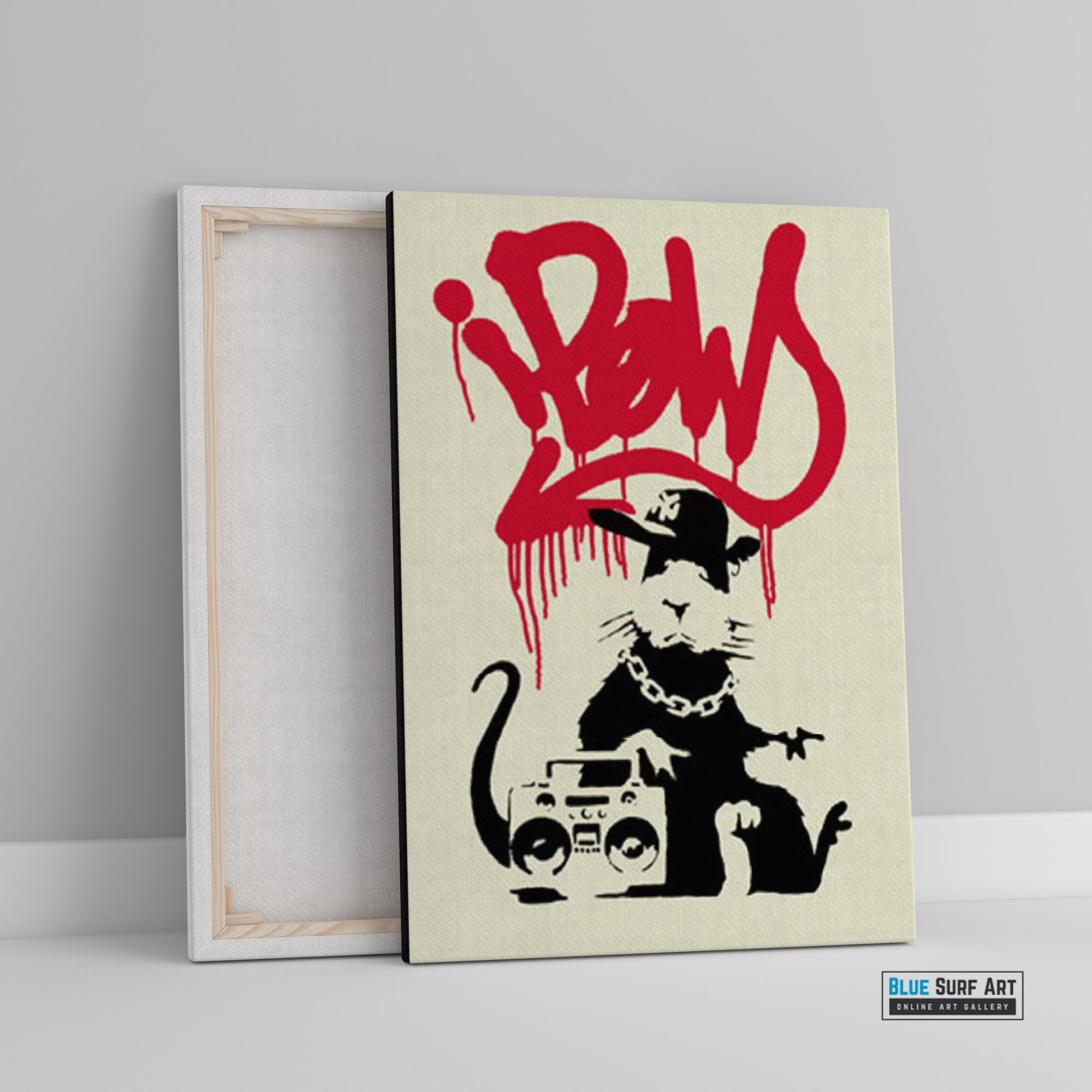 Banksy Gangsta Rat Banksy Art, Graffiti Original Handmade Art