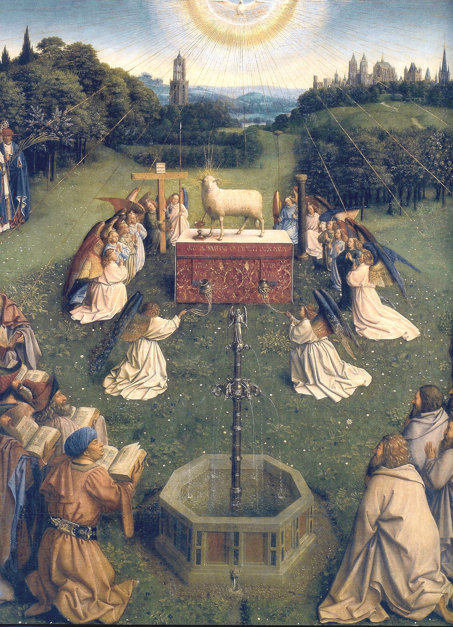 Adoration of the Lamb by Jan Van Eyck Reproduction Painting by Blue Surf Art