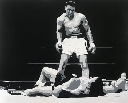 Muhammad Ali Wall Art Ali first minute Canvas Art Oil on Canvas Painting
