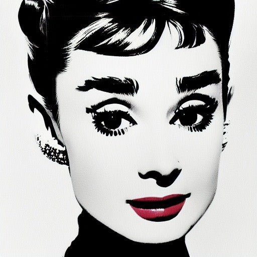 Audrey Hepburn Wall Art 100% Handmade Art Celebrities Model Art