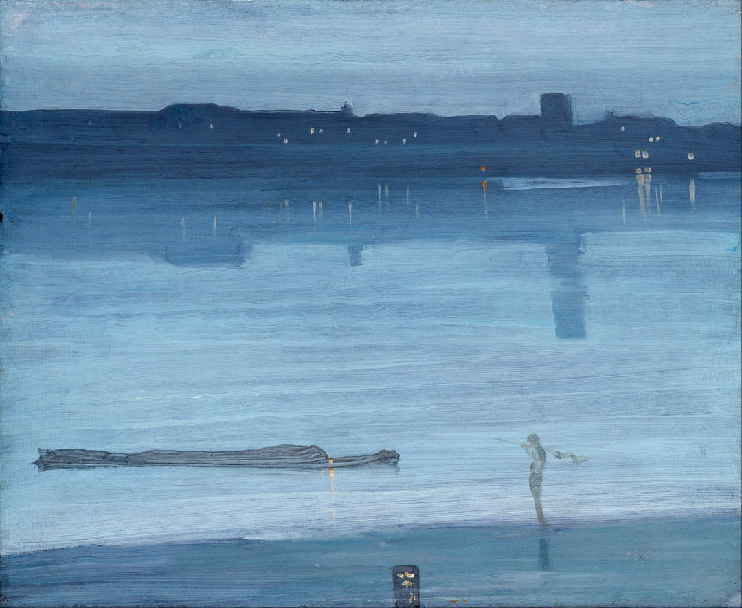 Nocturne: Blue and Silver – Chelsea by James Abbott McNeill Whistler Reproduction Painting by Blue Surf Art