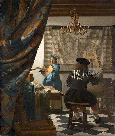 The Art of Painting Alternative title(s): The Allegory of Painting  Painter in his Studio by Johannes Vermeer Reproduction Painting by Blue Surf Art