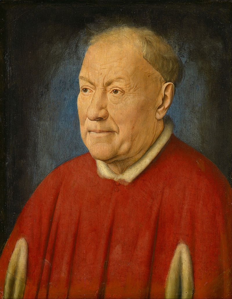 Portrait of Cardinal Niccolò Albergati by Blue Surf Art by Jan Van Eyck Reproduction Painting by Blue Surf Art