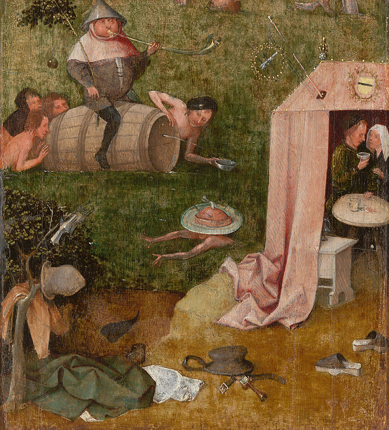 Allegory of Gluttony and Lust by Hieronymus Bosch I Blue Surf Art