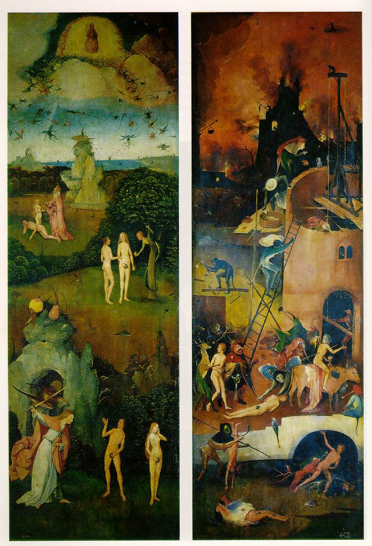 Paradise and Hell by Hieronymus Bosch I Blue Surf Art