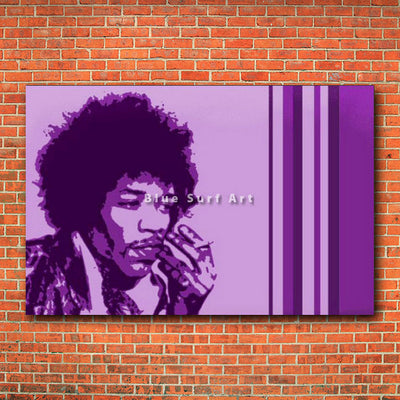 Jimi Hendrix - red brick wall