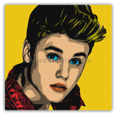 Justin Bieber in Oil Painting on Canvas